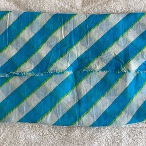 Lilly Pulitzer fringed scarf, blue/green/white, OS